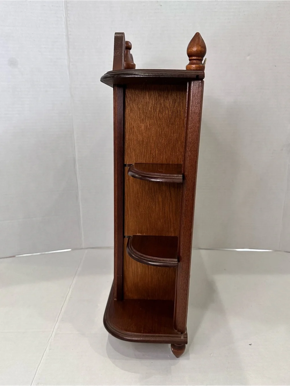 Vintage Wooden Wall Cabinet/Curio with Glass Door